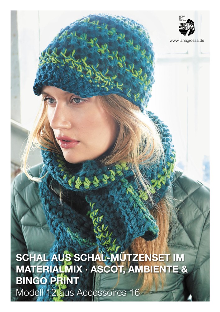 Schal im Materialmix aus Ascot, Ambiente & Bingo Print