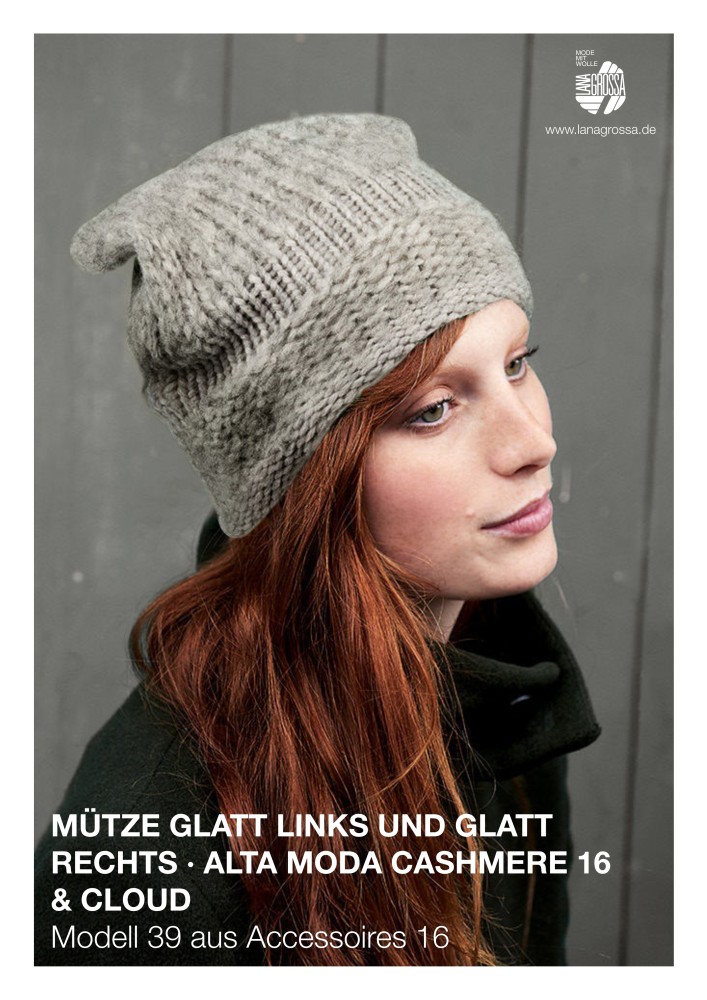 Mütze glatt links und glatt rechts mit Alta Moda Cashmere 16 & Cloud