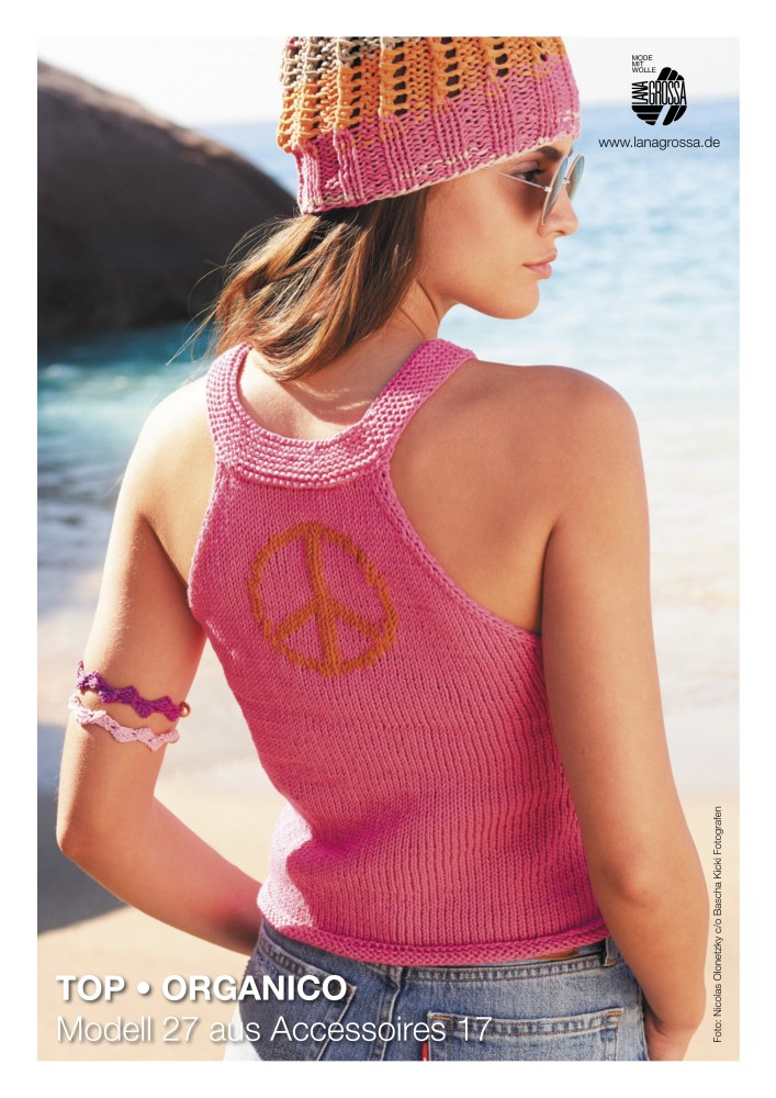 Top Organico mit Peace-Motiv