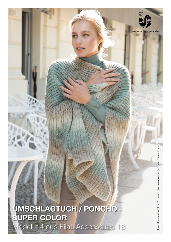 Umschlagtuch / Poncho Super Color