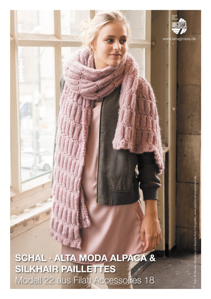 Schal Alta Moda Alpaca & Silkhair Paillettes