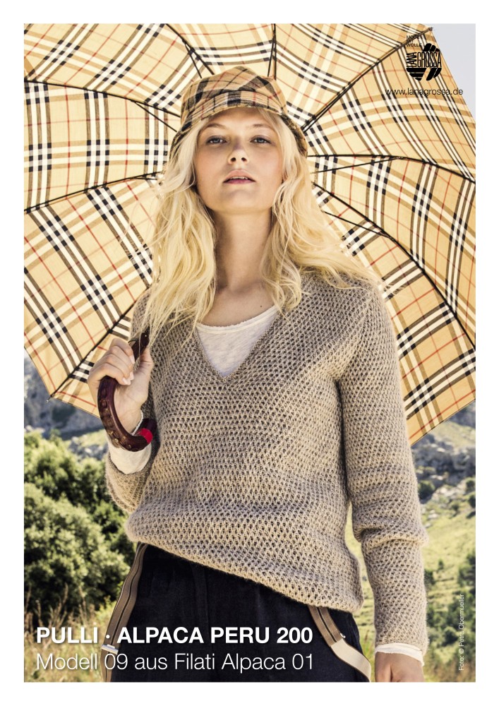 Pullover Alpaca Peru 200 mit Hebemaschenmuster