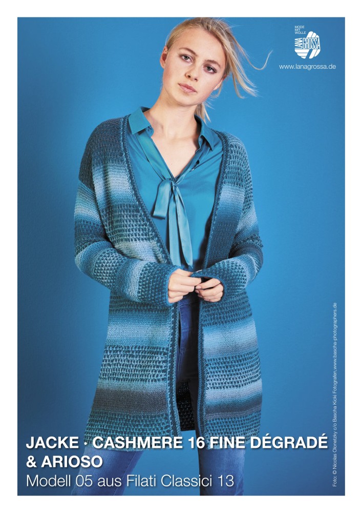 Jacke aus Cashmere 16 Fine Dégradé und Arioso
