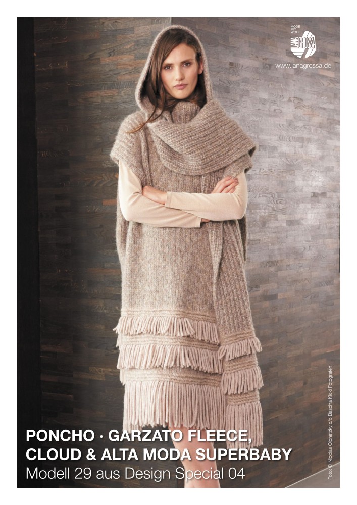 Poncho aus Garzato Fleece, Cloud & Alta Moda Superbaby