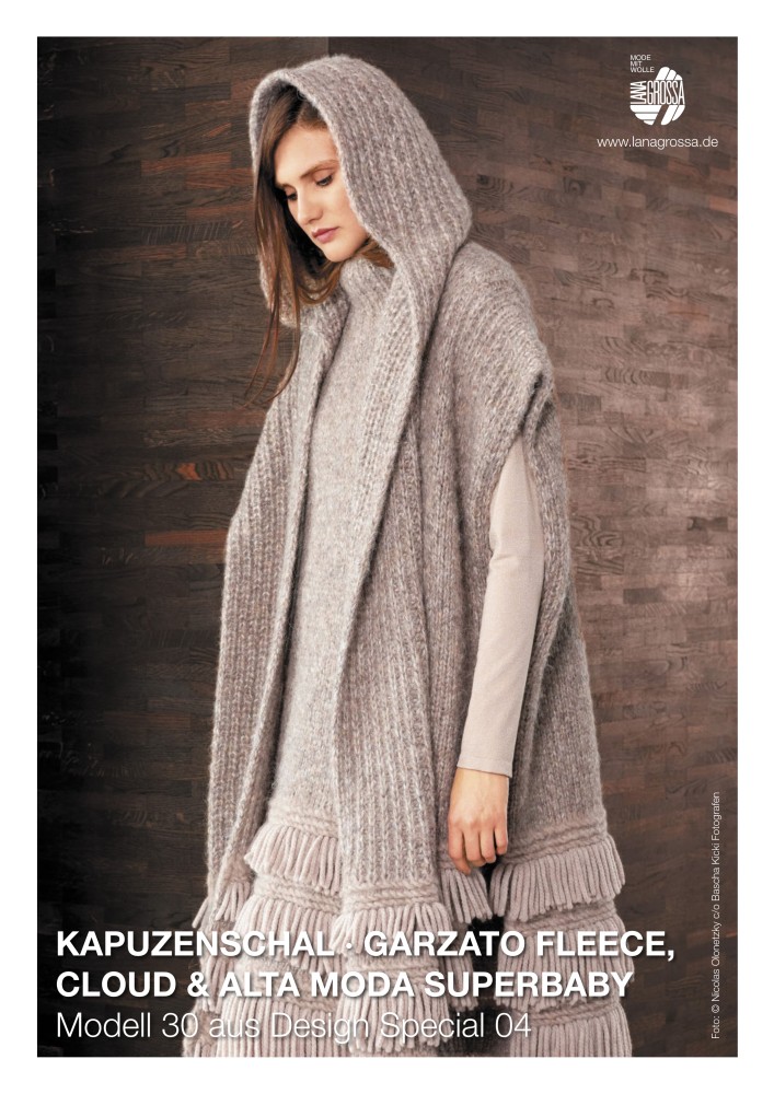 Kapuzenschal mit Garzato Fleece, Cloud & Alta Moda Superbaby
