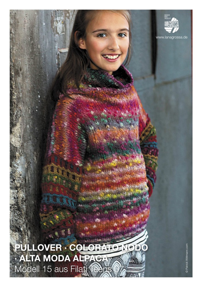 Pullover Colorato Nodo Alta Moda Alpaca