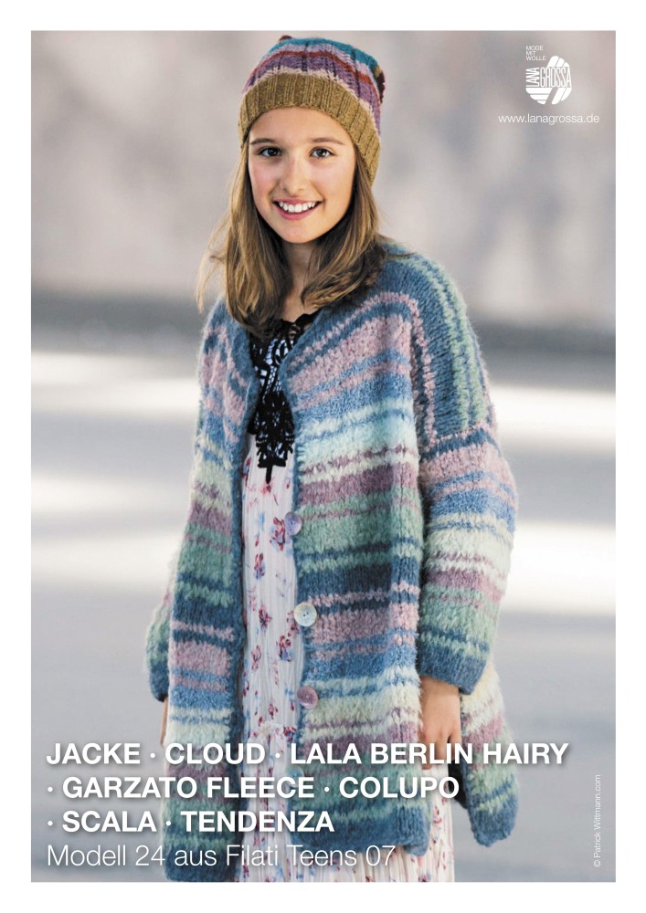 Jacke aus Cloud, Lala Berlin Hairy, Garzato Fleece, Colupo, Scala und Tendenza