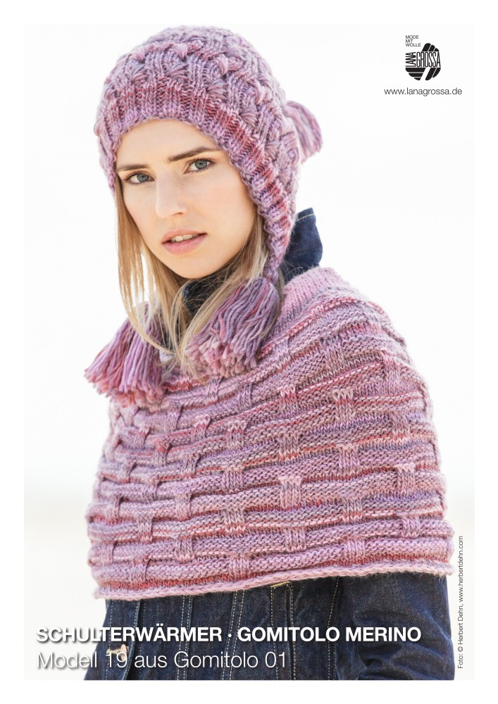 Schulterwärmer aus Gomitolo Merino