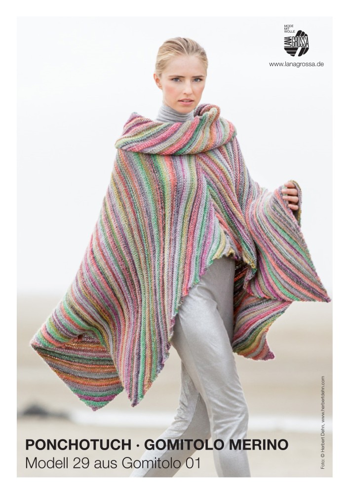 Ponchotuch aus Gomitolo Merino