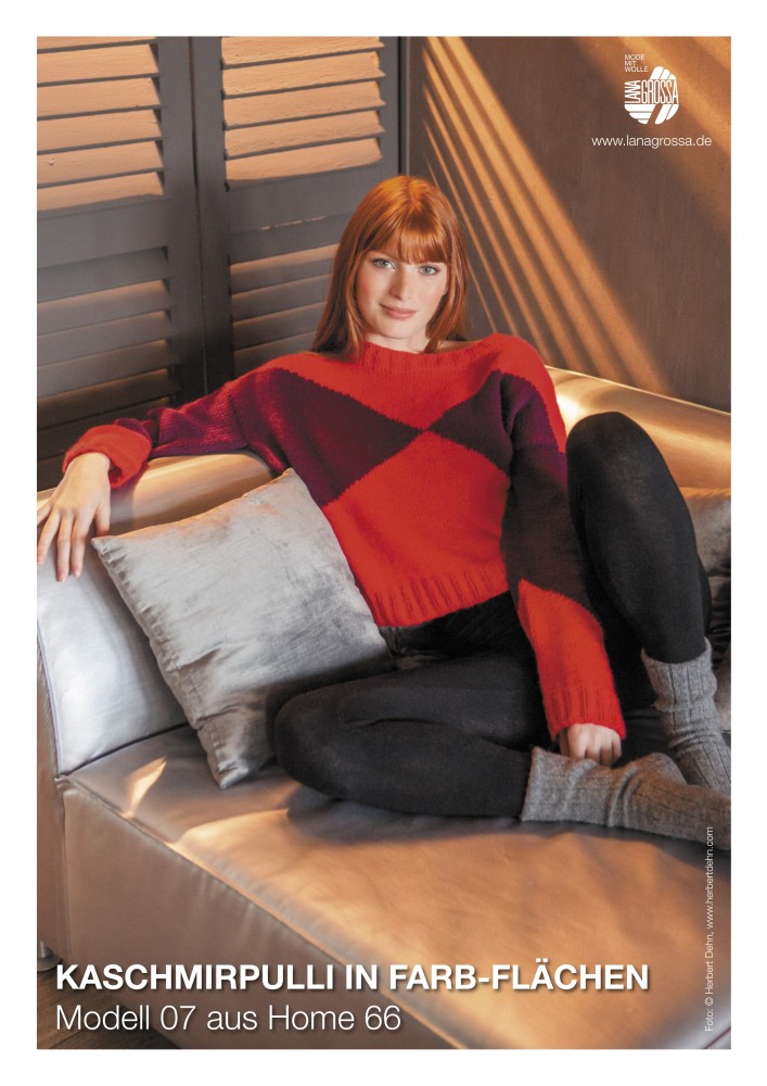 Kaschmir-Pulli in Farbflächen
