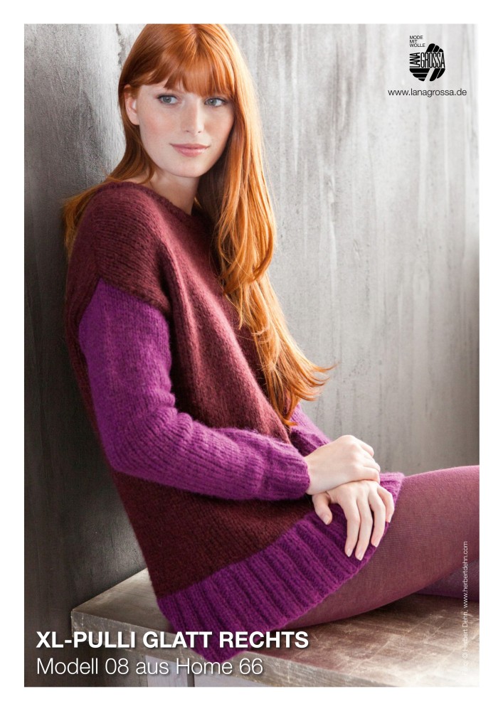 XL-Pulli glatt rechts