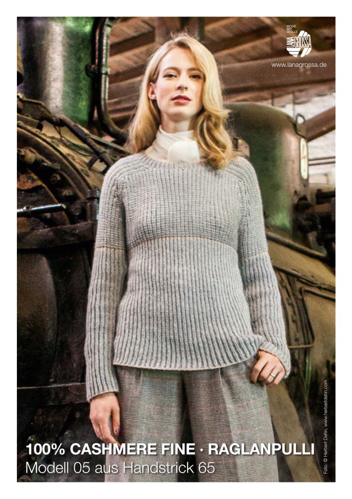 Raglanpullover aus 100% Cashmere Fine