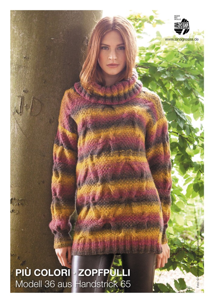 Zopfpulli mit Più Colori-Garn