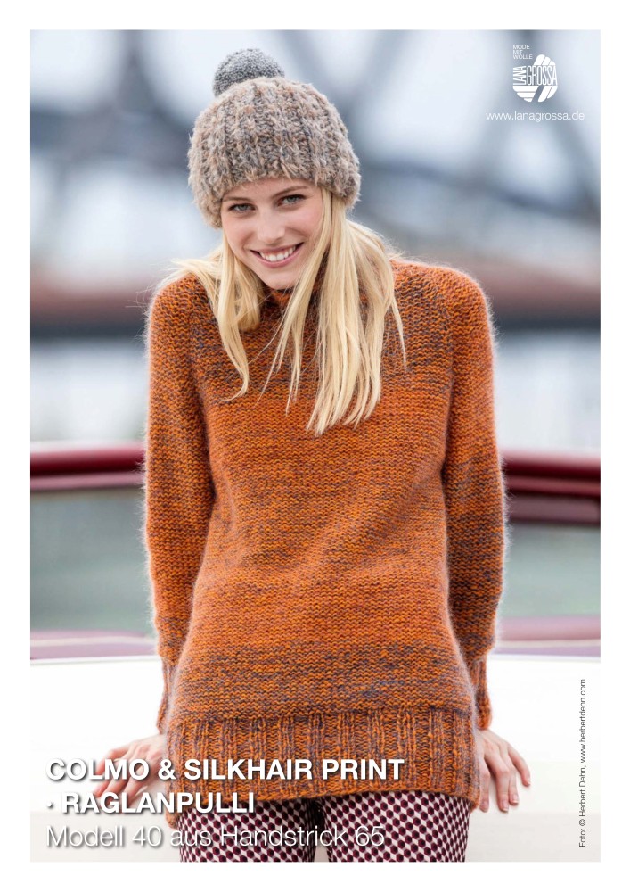 Raglanpullover aus Colmo & Silkhair Print