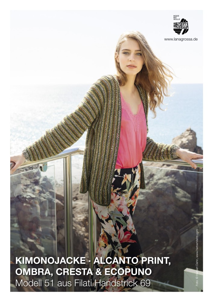 Kimonojacke aus Alcanto Print, Ombra, Cresta & Ecopuno