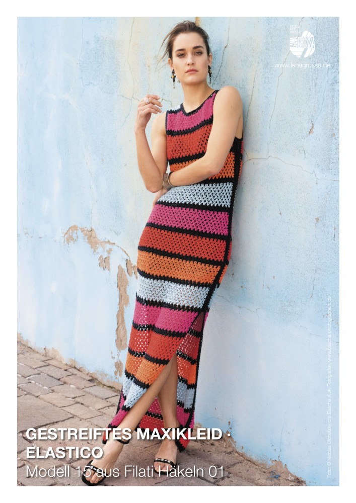 Gestreiftes Maxikleid ELASTICO