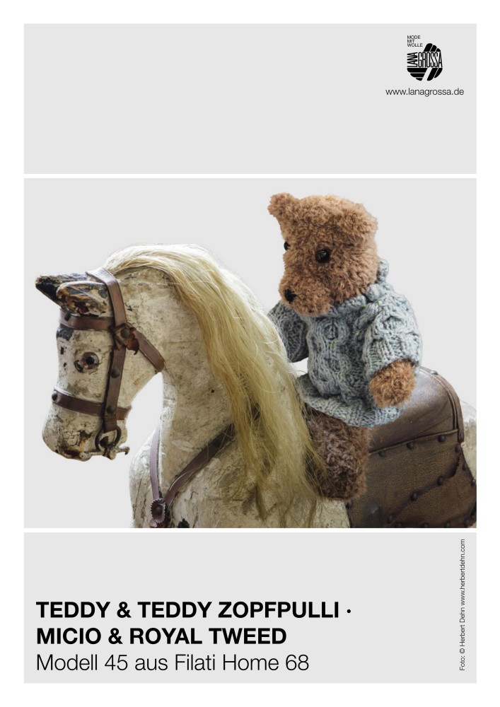 Teddy & Teddy Zopfpulli mit Micio & Royal Tweed