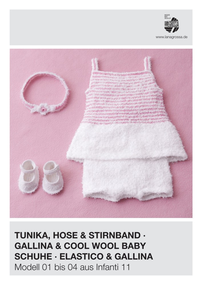 Tunika, Hose, Stirnband und Schuhe für Babys