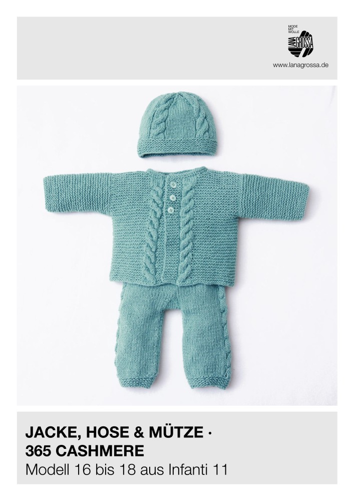Jacke, Hose und Mütze aus 365 Cashmere für Babys