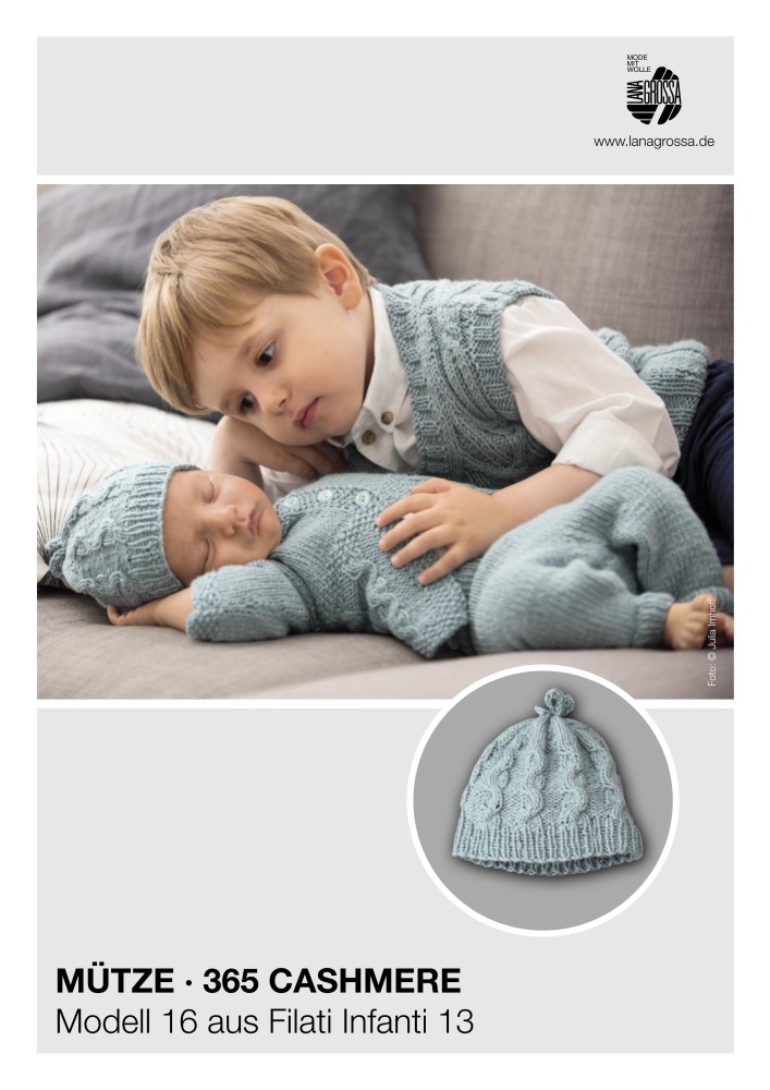Mütze aus 365 Cashmere mit Zopfmuster