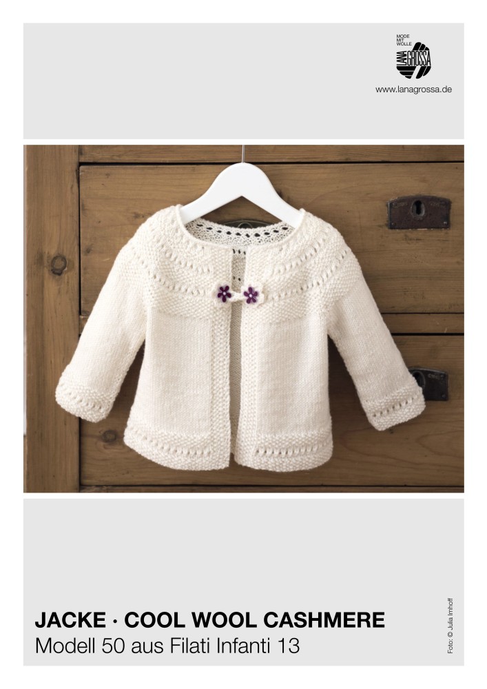 Jacke mit Perlmuster und Lochmuster aus Cool Wool Cashmere
