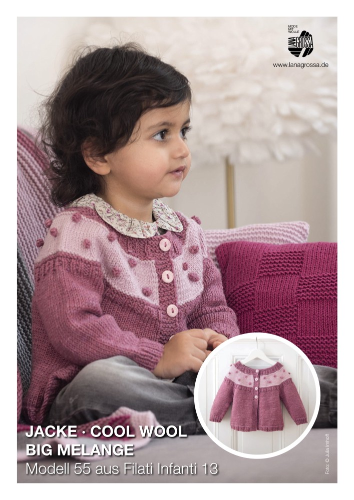 Jacke Cool Wool Big Melange für Kinder