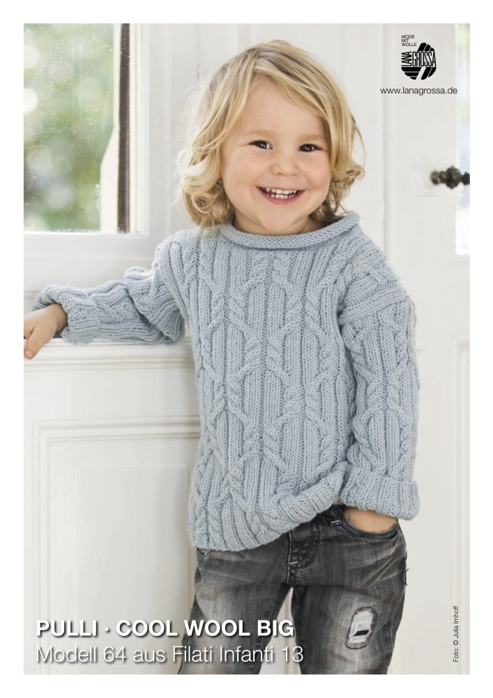 Pullover mit Zopfmuster für Kinder