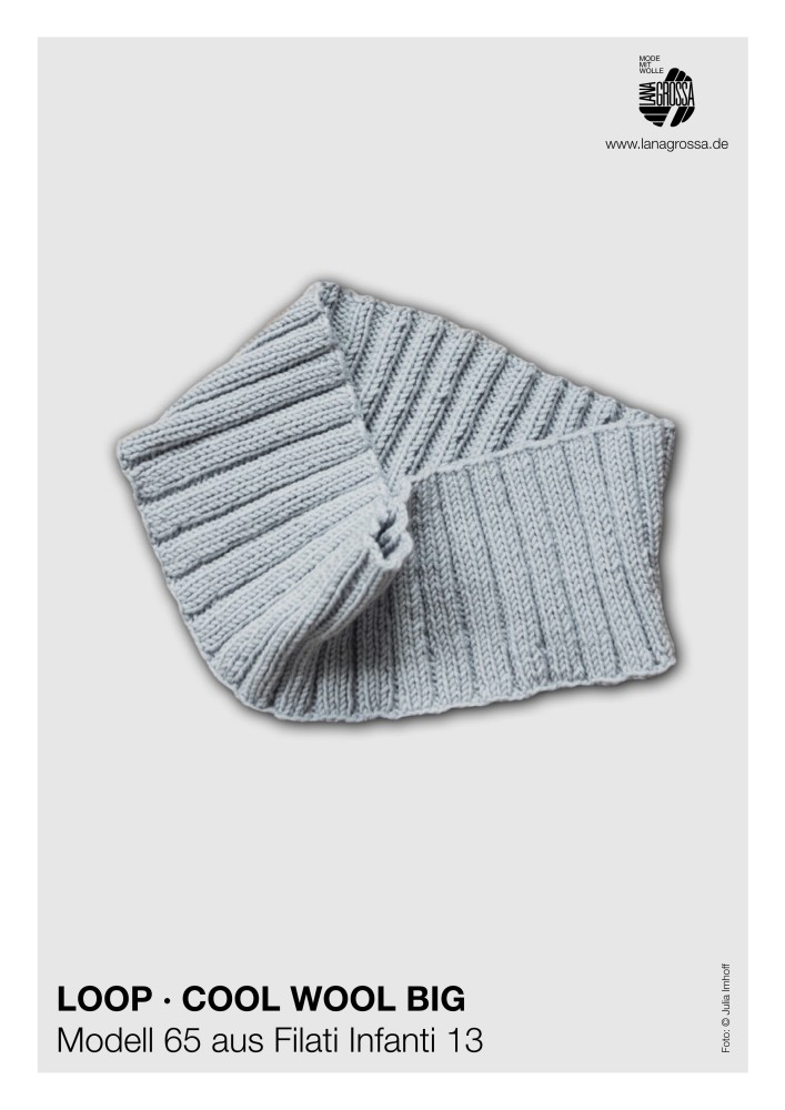 Loop aus Cool Wool Big im Rippenmuster
