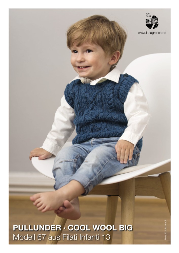 Pullunder aus Lana Grossa Cool Wool Big für Kinder