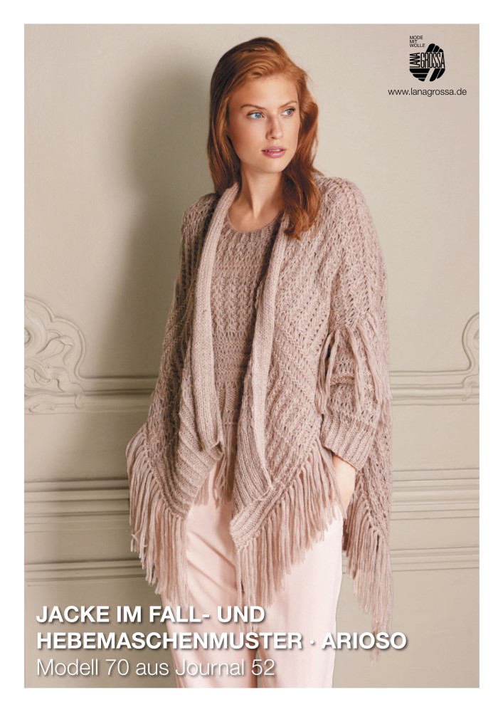 Jacke im Fall- und Hebemaschenmuster