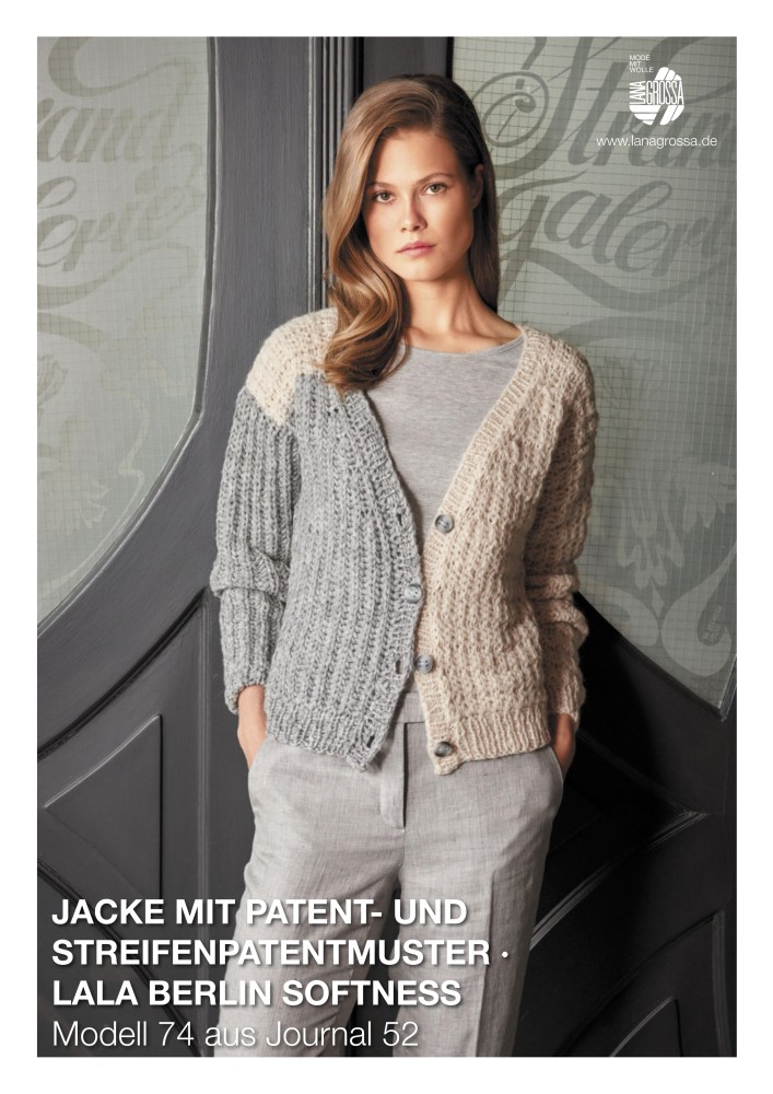 Jacke mit Patent- und Streifenpatentmuster in Lala Berlin Softness