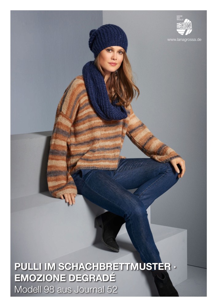 Pullover im Schachbrettmuster "Emozione Degradé"