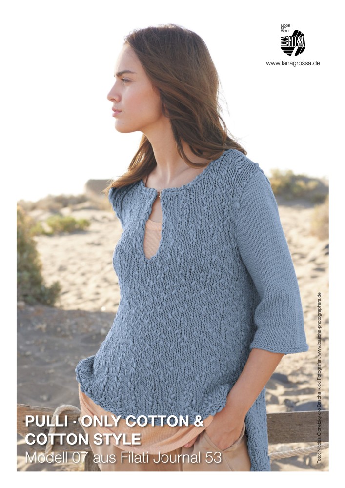 Pullover Only Cotton & Cotton Style mit Schlitz und A-Linie