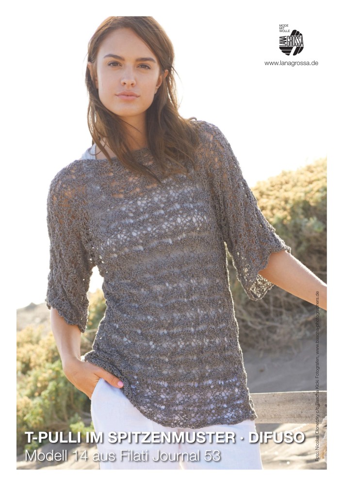 T-Pulli im Spitzenmuster