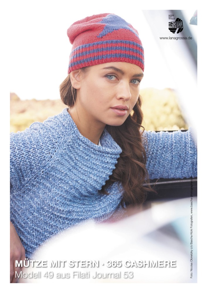 Mütze mit Stern aus 365 Cashmere