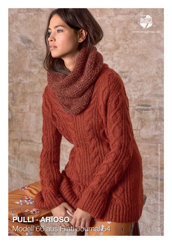 Pullover Arioso mit Zopf-Patentmuster