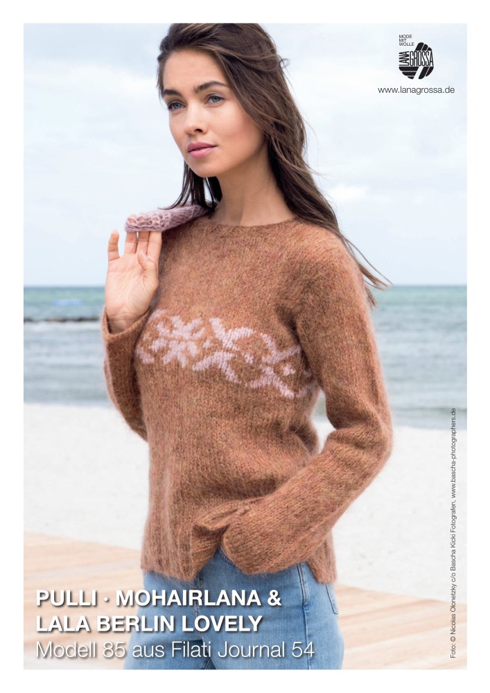 Pulli mit Jacquardbordüre aus Mohairlana und Lala Berlin Lovely
