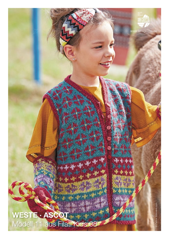 Weste Ascot für Kinder mit Jacquardmuster