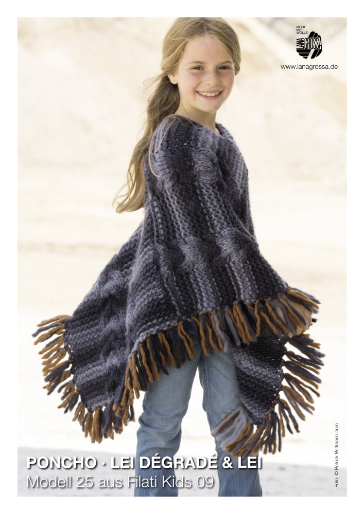 Poncho Lei Dégradé & Lei für Kinder