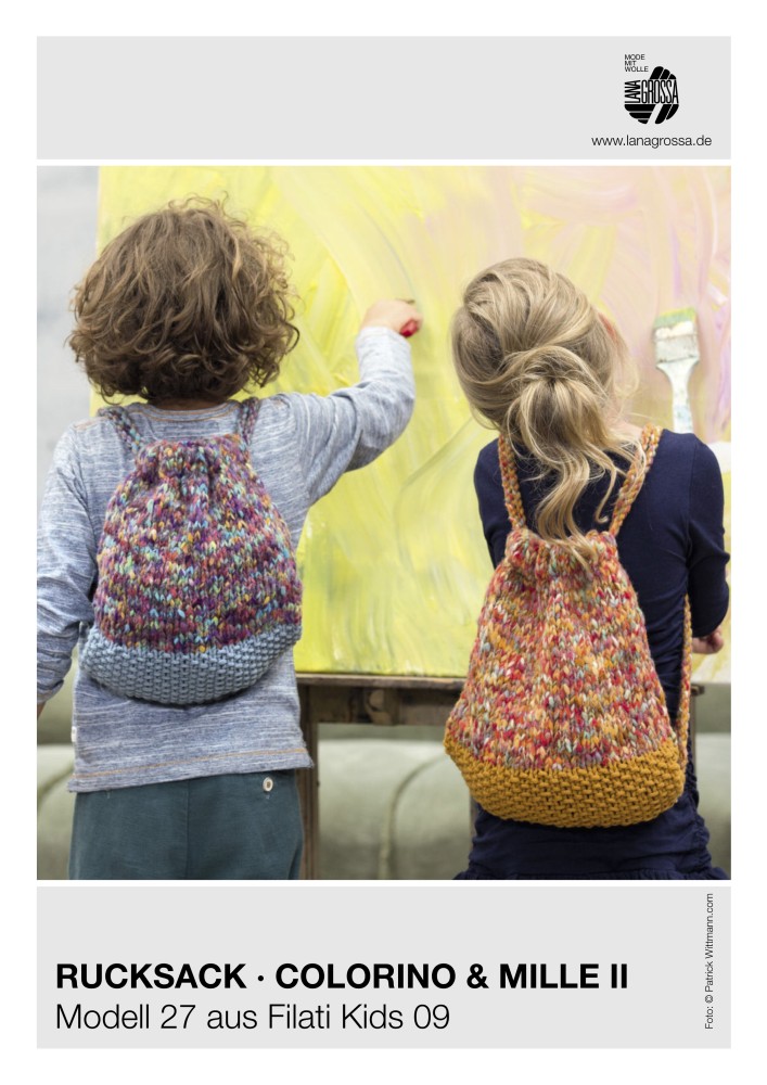 Rucksack aus Colorino & Mille II im kleinen Perlmuster