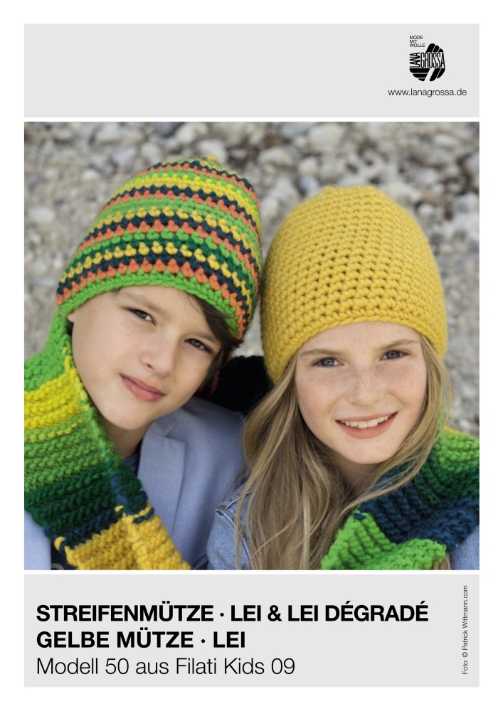 Streifenmütze Lei & Lei Dégradé – Gelbe Mütze Lei