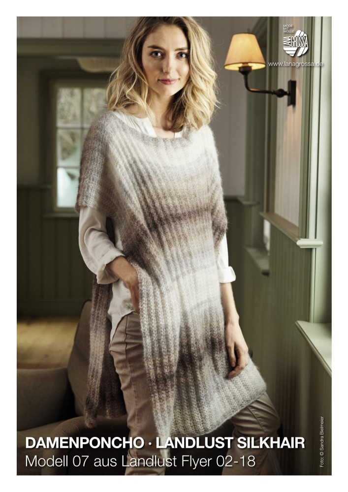 Damenponcho Landlust Silkhair