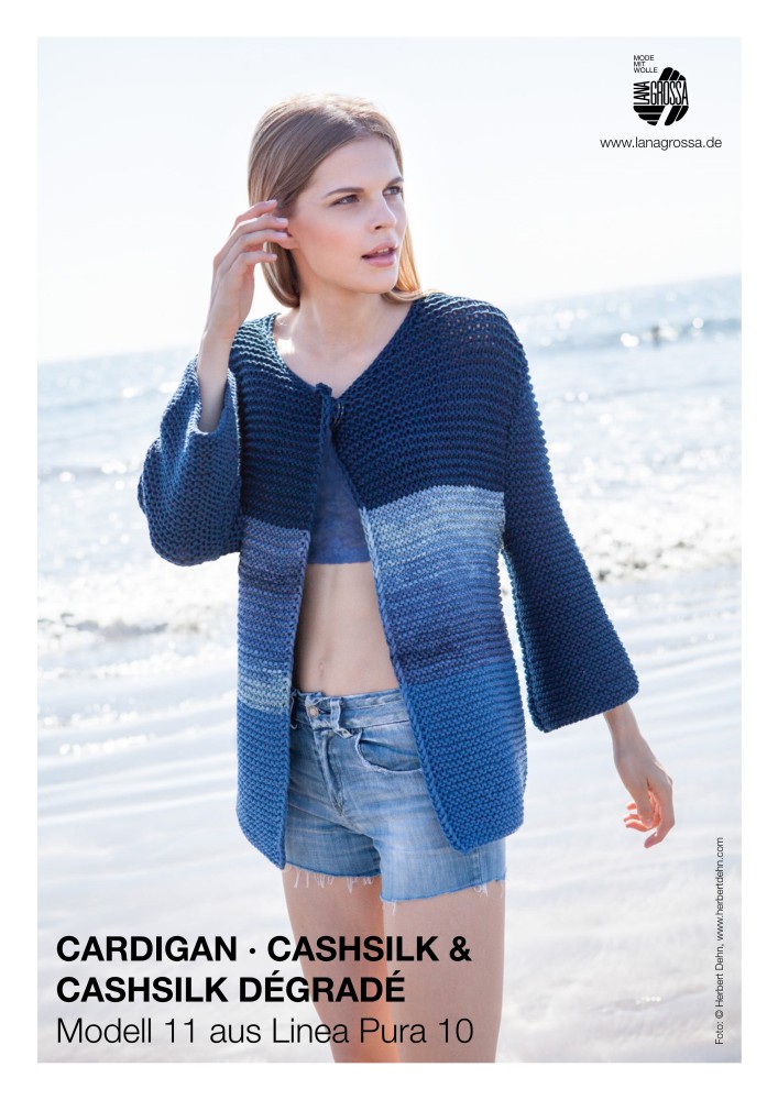 Cardigan aus Cashsilk und Cashsilk Dégradé
