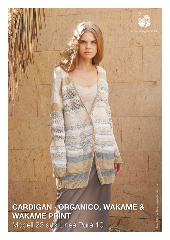 Cardigan Organico, Wakame & Wakame Print