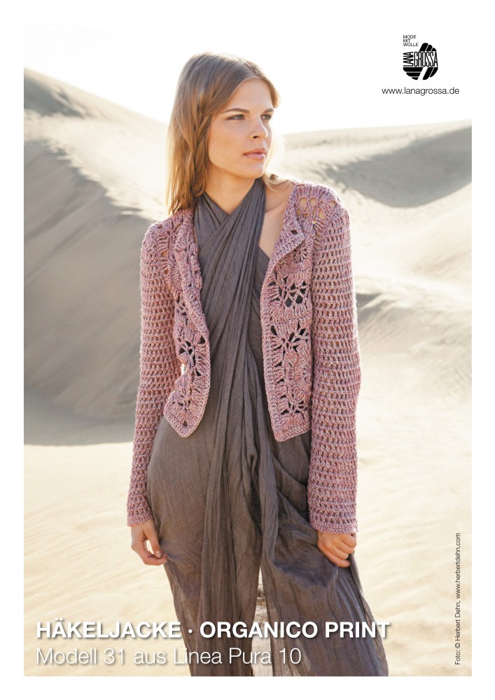 Häkeljacke Organico Print