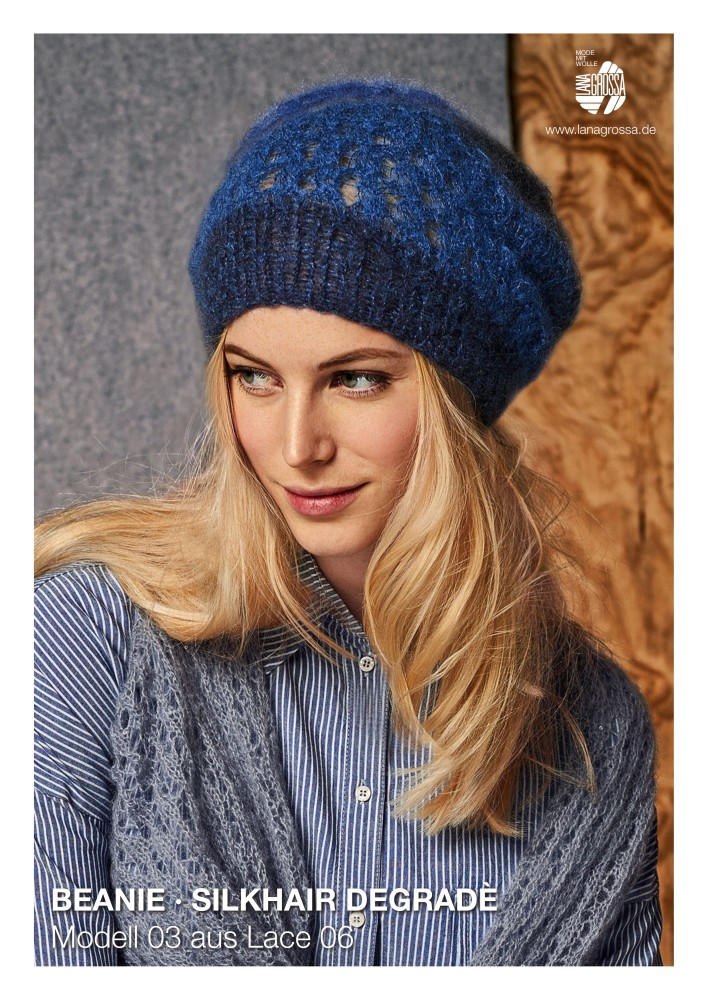 Beanie aus Silkhair Degradè