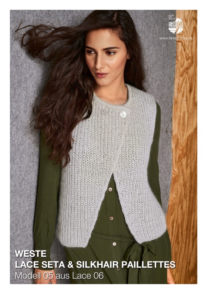 Weste Lace Seta & Silkhair Paillettes