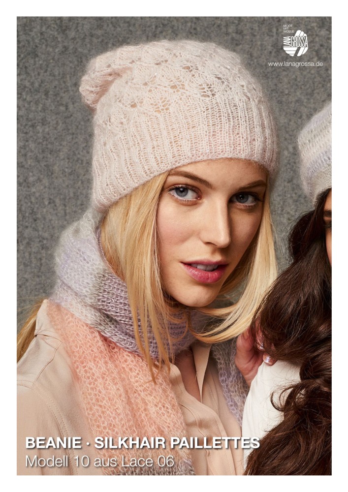 Beanie aus Silkhair Paillettes