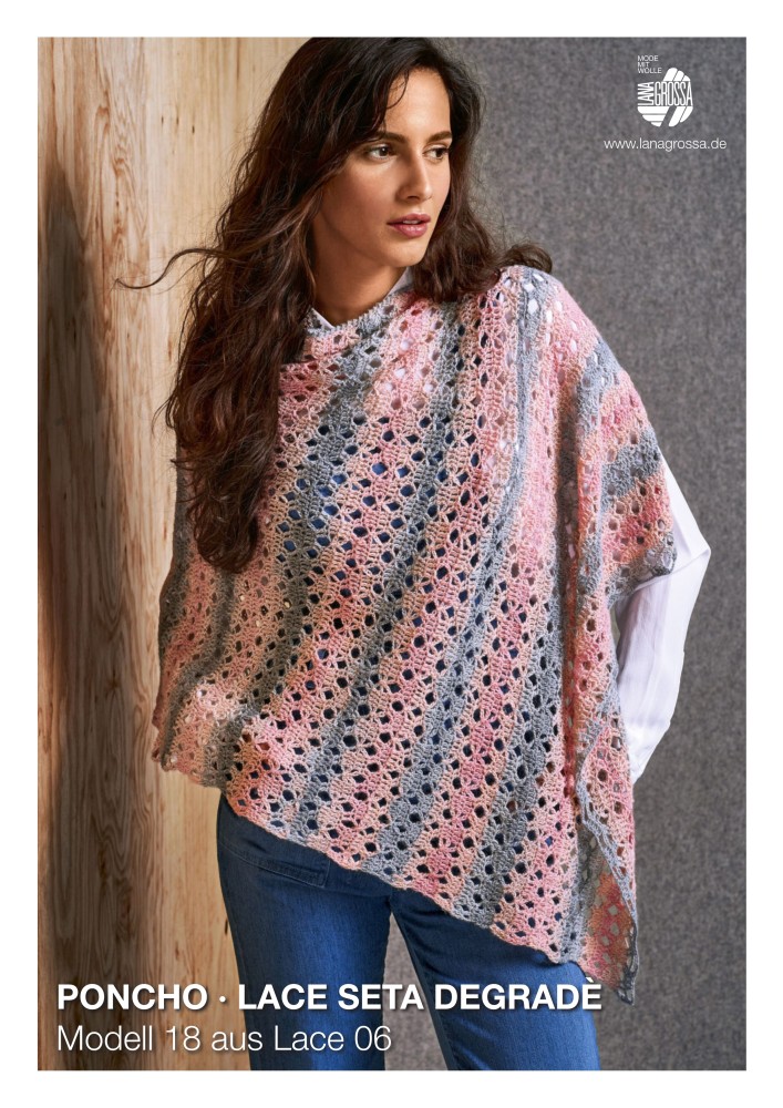 Poncho Lace Seta Degradè