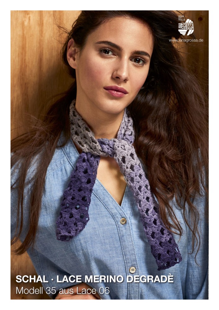 Schal Lace Merino Degradè Modell 35 aus Lace 06